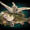 27-3/8"  Largemouth Bass Replica Mount