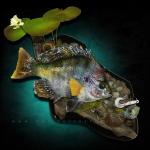 7.5" Coppernose Bluegill replica